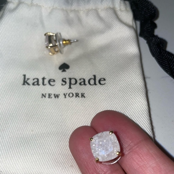 KATE SPADE Crystal Square Opal Stud Earrings - Picture 8 of 12